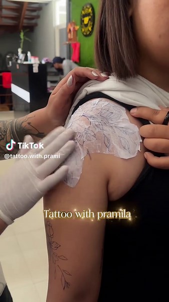 Floral Flow Half Sleeve and Shoulder Tattoo Designs