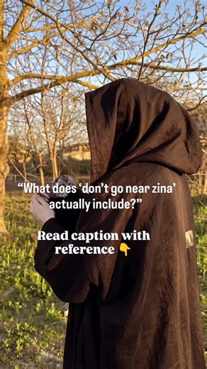 🐱🖇️💗 on Instagram: "The son of Adam has his share of zina. The zina of the eyes is looking, the zina of the tongue is speaking, the zina of the hands is touching, and the heart desires and wishes…” (Bukhari & Muslim) 1⃣Surah Al-Isra (17:32) — The Core Principle “And do not go near zina. Indeed, it is an immorality and an evil way.” (Qur’an 17:32) Why this matters: Allah does not say “do not commit zina” He says “do not go near it” This single ayah is the strategic foundation of minor zina. “G