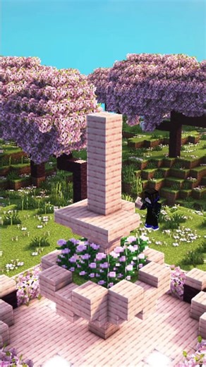 Aashu on Instagram: "Minecraft Cherry Fountain 🌸 Follow For More Tutorial #minecraft #minecraftideas #minecraftbuilding #minecrafttutorial #minecraftbuilding"