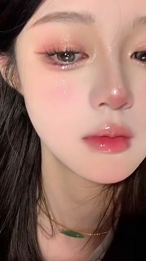 Pink jelly makeup 💞. Cr: 115883590 #douyinmakeup #chinesemakeup #fyp #makeup #makeuptutorial #viral #douyin #kpop #grwm