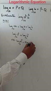 How to evaluate a Logarithmic Equation #logarithms