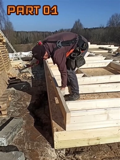 Building a 130 m² Barn-style house step by step - PART 01 #usa #wood #building #construction #woodworking