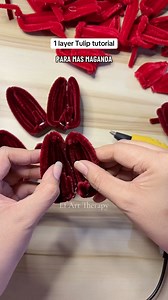 1 layer Tulip Tutorial! 😍 #tulipsfuzzywire #tulips #fuzzywireflower #tutorial | EF Art Therapy