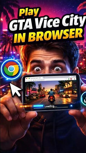 🤯Play GTA Vice City in a Browser for Free, No Download Required⚡ #gta #gtavicecity #gaming #shorts