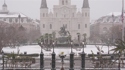 Snow in New Orleans: Watch live camera of rare weather event