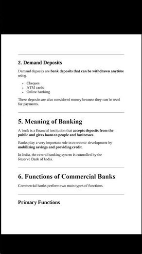 Money and Banking Explained | Class 12 Economics Chapter 3 Full Notes for CBSE Board Exam