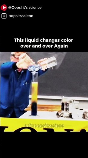 Impossible Color Change? This Chemical Reaction Reverses Itself! 😱 #didyouknow #sciencefacts #fyp