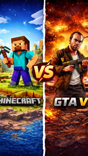 Minecraft vs GTA 5: Kaun Hai Asli King?👑 |The Ultimate Comparison #shorts #viral #gaming #crazyteam