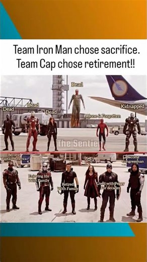 ❤‍🩹Team Iron Man Sacrifice vs Team Captain America retirement 🥲🥲 #marvel #avengers #ironman #shorts