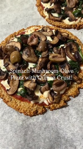 This is it❣️ A healthy meatless, gluten free pizza that’s easy to make, delicious, and guilt free. The crust is from a recipe in the #runfastcookfasteatslow cookbook. For 2 8”pizzas the crust is 1.5 cups cooked quinoa, 1 egg, 1 teaspoon dried oregano, 1 teaspoon baking powder and 1/4 teaspoon sea salt cooked at 400 degrees for 25 minutes. Add your toppings and cook 10 minutes more #pizza #glutenfree #eatyourveggies #quinoa #healthycomfortfood #healthylifestyle | Cook For The Best You