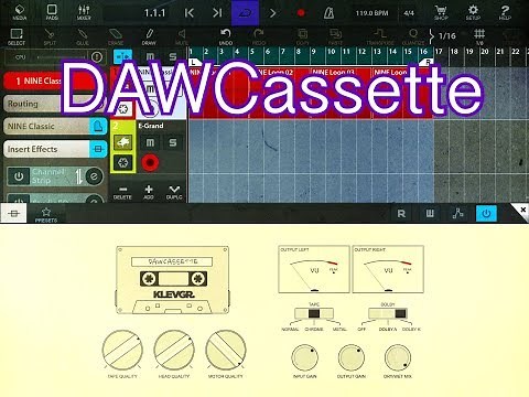 DAWCassette by Klevgrand - A Virtual Cassette Tape AUv3 - Brilliant Effect