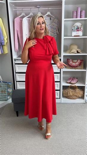 Step into the spotlight with our eye-catching Minta Red Bow Midi, now available at a tantalising price of just €49.00. This midi boasts an enchanting deep red hue, adorned with a graceful bow detail that adds a touch of subtle elegance to your overall look. The dress is a perfect choice for those seeking to make a style statement. Whether you're heading out for a weekend brunch or attending an event, this dress ensures you turn heads wherever you go. And, the best part? It's now on Sale! So take