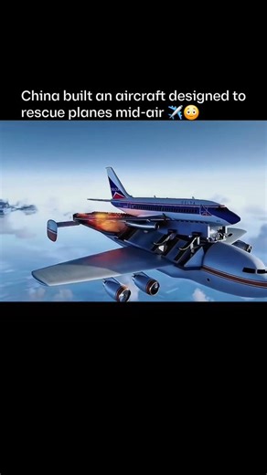 @alienstechnology | China has reportedly developed a massive aircraft concept designed to assist or rescue planes during mid-air emergencies — a scenario where... | Instagram