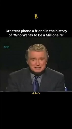 Greatest phone a friend in the history of "Who Wants to be a Millionaire"