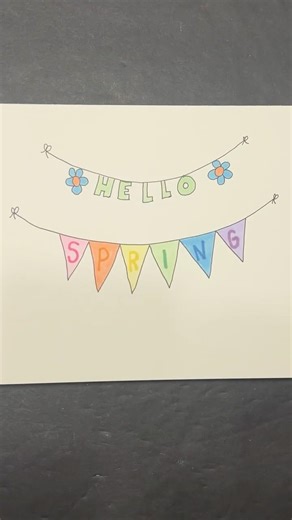 Easy Doodles ✏️ #12| HELLO SPRING! 🌸🍃 #doodle #drawing #spring