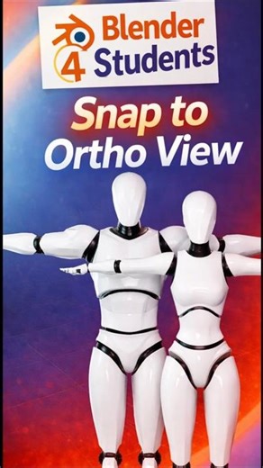 Blender Quick Tip 3 - SnapToOrtho View #blender3d #blendercommunity #blendertutorial