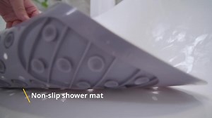 Foot Cleaning Massage Bathtub Mat Non-Slip PVC Long Bath Rug with Massage Function