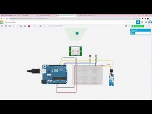 Servo Motor Control Using PIR Sensor Tinkercad Simulation