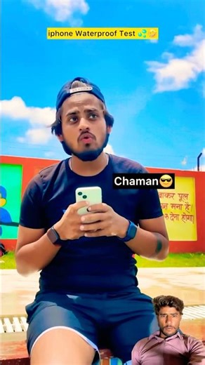iPhone waterproof test 📲🤣|indain #shortvideos #chotabhai #comedy #iphone #test