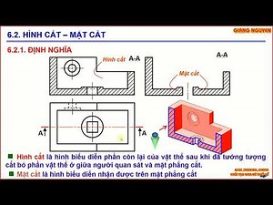 VẼ KỸ THUẬT CƠ KHÍ - CHƯƠNG 6: BIỂU DIỄN VẬT THỂ - 6.2. HÌNH CẮT - MẶT CẮT