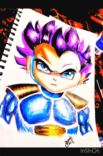 Divyansh Singh art×Vegeta kid version#drawing#short#colour pencil#Divyansh Singh art