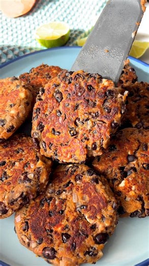 Nico Pallotta on Instagram: "Black Bean Patties. Comment RECIPE to get this in your DMs. These easy black bean patties are a quick, high-protein meal packed with fiber, flavor, and wholesome ingredients — perfect for busy weeknights when you want something healthy, satisfying, and ready in 30 minutes."
