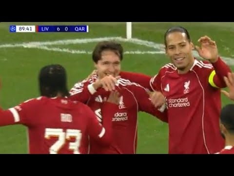 Federico Chiesa Goal | Liverpool vs Qarabag 6-0 | Highlights & Goals | Champions League 2025/26