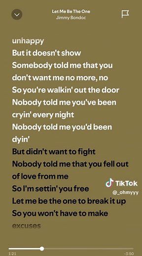 Let Me Be The One - Jimmy Bondoc Lyrics