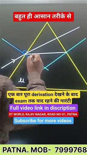 Angle of minimum deviation of a glass prism #12thcbse #12th #12thphysics #optics #intermediate #jee