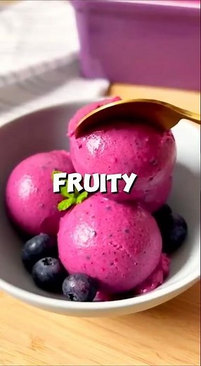 Healthy Blueberry Ice Cream 🍦 No Sugar, 5 Ingredients!