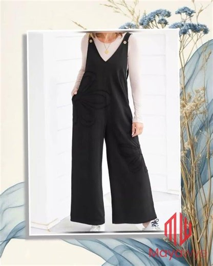 V-Neck Wide Leg Jumpsuit