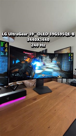 Warhammer Space Marine 2 - LG UltraGear 45GX950A-B VS LG UltraGear 39GS95QE-B #shorts #lg45gx950