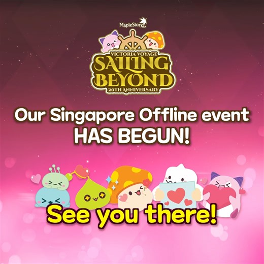 The celebration starts NOW! 🥳 MapleStorySEA's 20th Anniversary Event kicks off today at Suntec City Mall! Join us for three fun-filled days of games, exclusive merchandise, lucky draws, and awesome freebies! 📍 Atrium Tower 1 & 2, Suntec City Mall 🗓️ 15–17 August 2025 Let’s make this a celebration to remember, Maplers — see you there! #MapleStorySEA #MapleSEA #MapleSEA20 #MapleSEA20SG | MapleStorySEA