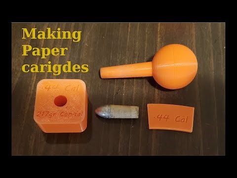 making paper cartridge with 3d printed Mandrel and Die set