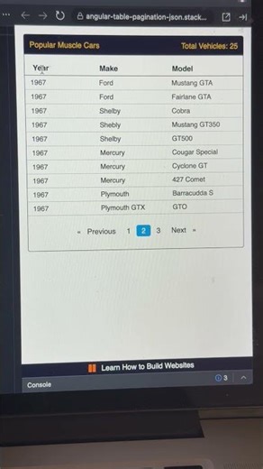 JSON Angular Data Table w/ Pagination | Web Dev Unlimited #programming #coding #webdevelopment