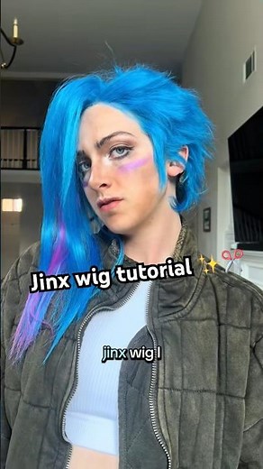 How I styled my Jinx from arcane wig!! ✂️✨🤩 #cosplay #jinx #arcane #jinxcosplay #arcanenetflix