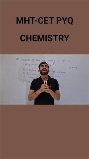 MHT-CET previous year question | Chemistry #chemistry #mhtcetmcq #mhtcetpyq #solutions #mhtcet