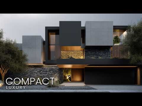 Inside a Compact Luxury Mansion Designed Around Density, Shadow, and Pure Geometry