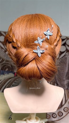 Simple and easy hairdo❤️🧿🌹 #hairstyle #bridalhairtutorial #bridal makeup #shortsfeed #shorts#wedding