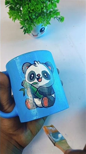 Painting on a Mug #art#decoration #clayart #reuse#homedecor #viral #shorts#yt#trending #ytshorts