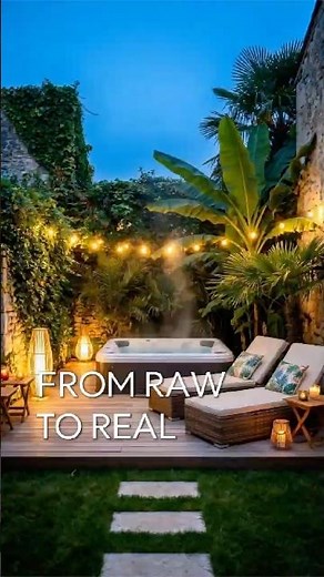Luxury Backyard Spa Transformation | From Empty Yard to Tropical Hot Tub Oasis #backyard #garden