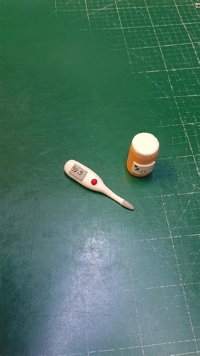 How to make fondant digital thermometer / doctor cake / cake topper #fondant #thermometer #cake