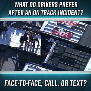 28K views · 145 reactions | A call? A text? Face-to-face? Here's how drivers prefer to handle beef after an on-track issue. | NASCAR on FOX | Facebook