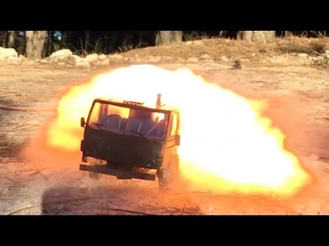 Model Truck Obliteration - Spectacular Simulated Explosion