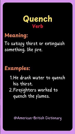 Quench Meaning & Definition | Oxford Dictionary