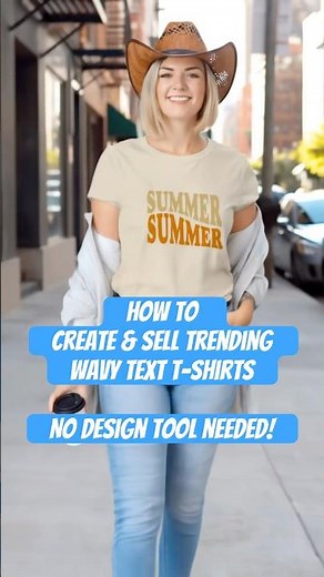 👕 Create Trending Wavy Text T-shirt in 5 Minutes. No Design Tool Needed!