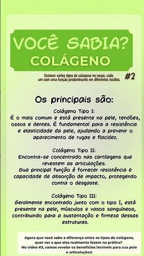 🌿Os 3 Tipos de Colágeno (e Qual o Certo para Você!) #2 #RemediosCaseiros #dicasdesaúde #dicasdesaúde
