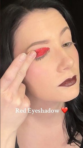 Red Eyeshadow Makeup Tutorial ❤️
