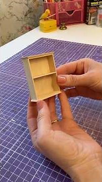 Easy to make 12th scale wall shelf. #dollhouses #dollshouses #juliewarren #tutorials #easymake