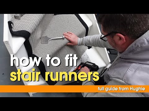 How to fit a carpet runner to a winding staircase